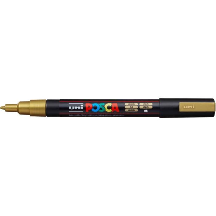 Marcatore a tempera POSCA Uni-Ball punta tonda 0,9-1,3 mm oro M PC3M ORO main product photo
