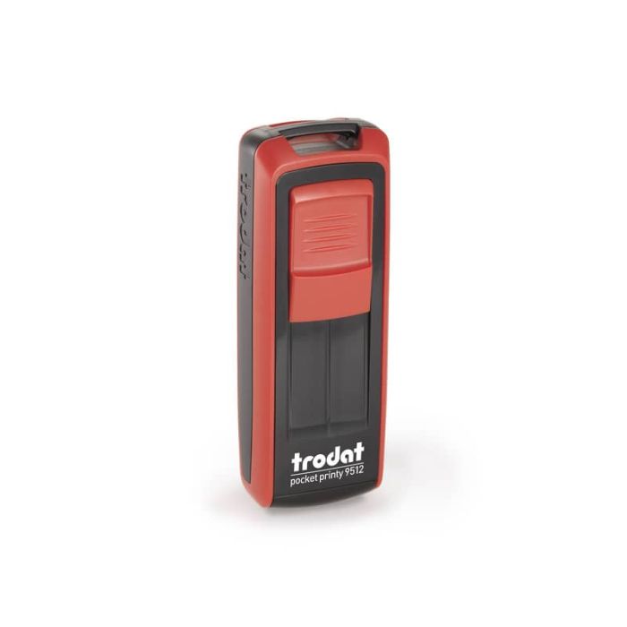 Timbri autoinchiostranti tascabili Trodat Pocket Printy 9512 47x18 mm nero/rosso - 149168 main product photo