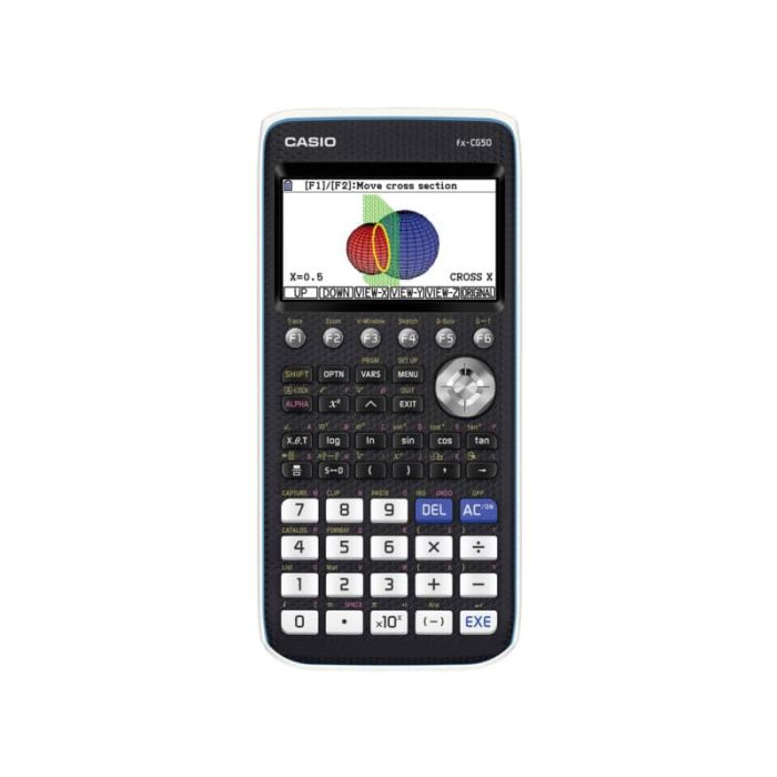Calcolatrice grafica CASIO FX-CG50 senza CAS con oltre 65.000 colori. Ammessa alla Maturità. Nera - FX-CG50