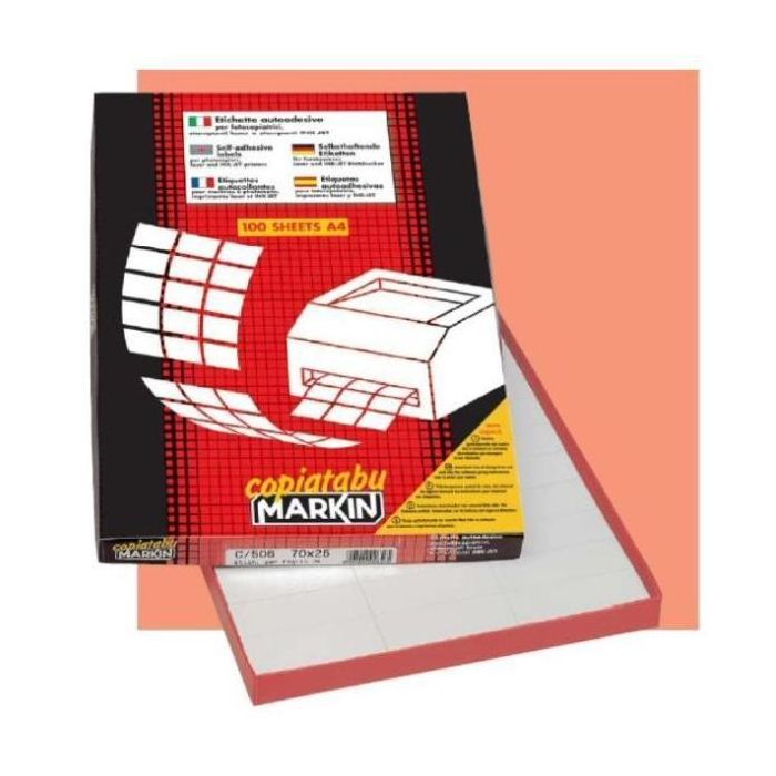 Etichetta adesiva C/599 bianca 100fg A3 420x297mm (1et/fg) Markin main product photo