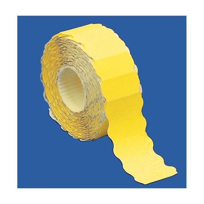 Rotolo 1500 etichette 26x12mm giallo fluo permanenti a onda Markin main product photo