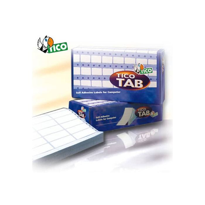Etichette bianche a modulo continuo TICO Tab 1 corsia 89x23,5 mm 500 fogli - TAB1-0892 main product photo
