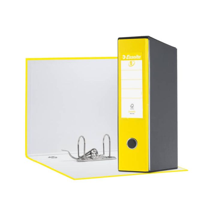 Registratore con custodia Esselte G55 EUROFILE protocollo D8 cartone rivestito in PP giallo vivida - 390755930 main product photo