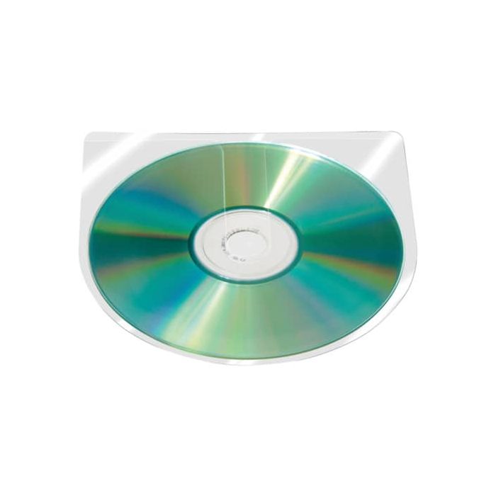 Custodia autoadesiva per CD/DVD Q-Connect 12,6x12,6 cm trasparente Conf. 100 pezzi - KF27031 main product photo