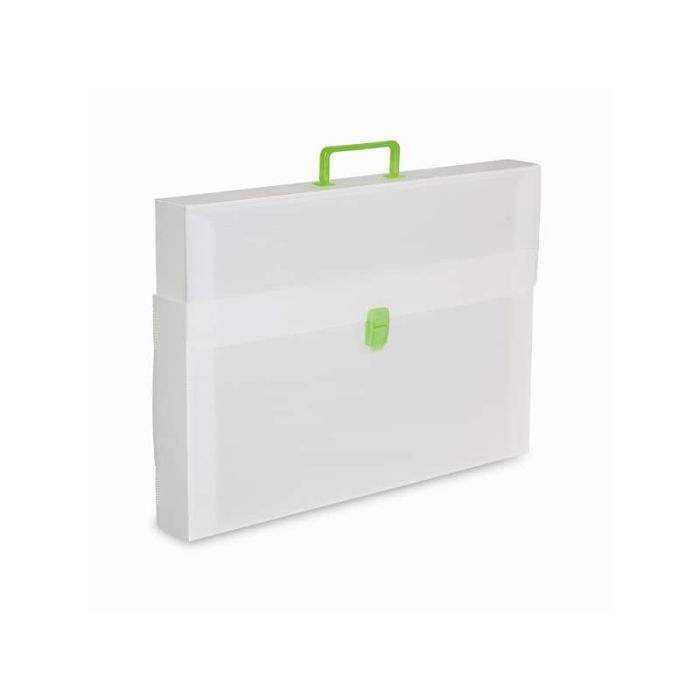 Valigetta portadisegni DISPACO a una chiusura polionda cannettato bianco traspar. 53x38 cm dorso 3,5 cm - EURO 4T main product photo