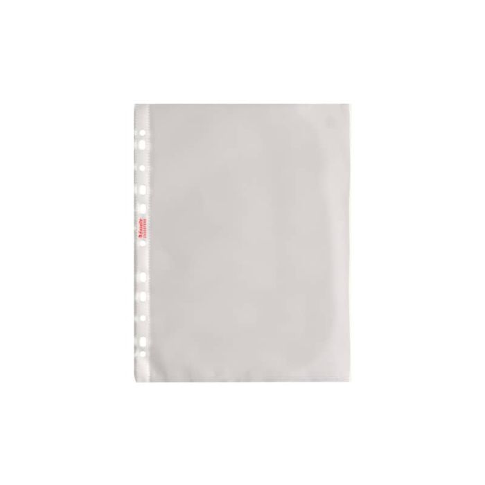 Buste a perforazione universale goffrate Esselte DELUXE 22x30 cm trasparente antiriflesso conf.100 - 395697600 main product photo