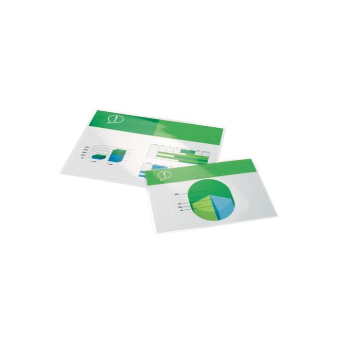 Pouches per plastificatrici GBC 2x100 µm finitura lucida A4 21,6x30,3 cm Conf. 100 pezzi- 3740306 main product photo