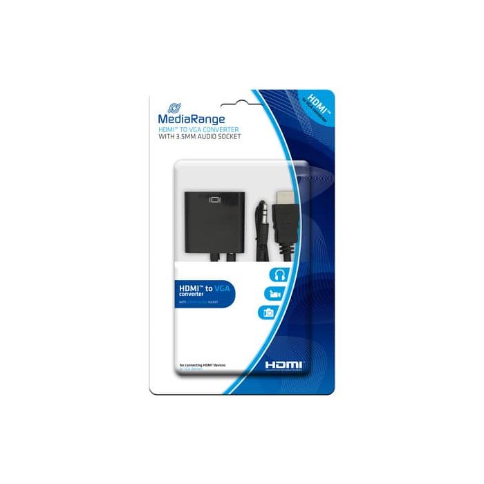 Convertitore da HDMI™ a VGA - presa audio da 3,5 mm Media Range nero MRCS167 main product photo