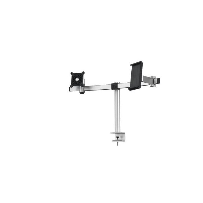 Braccio porta monitor per 1 schermo max 27" e 1 tablet max 13" DURABLE argento metallizzato 780x445x190 mm - 5087-23 main product photo