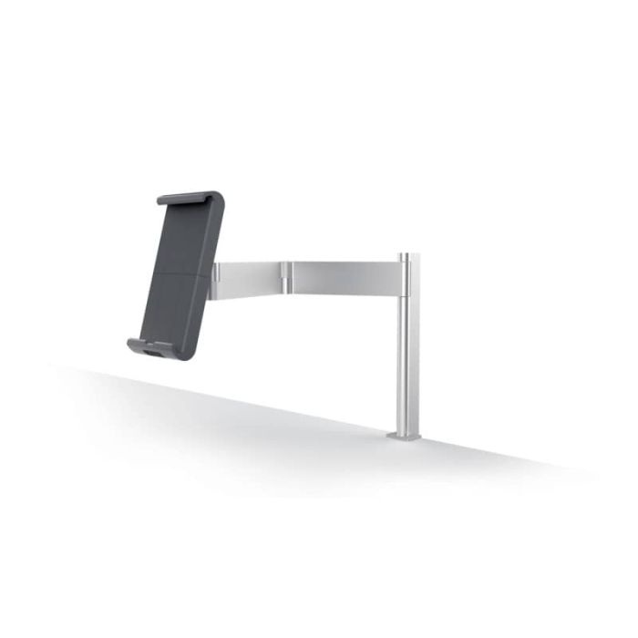 Porta tablet da tavolo Durable, morsetto e braccio di supporto estensibile argento metallizzato 10x44x21cm - 893123 main product photo