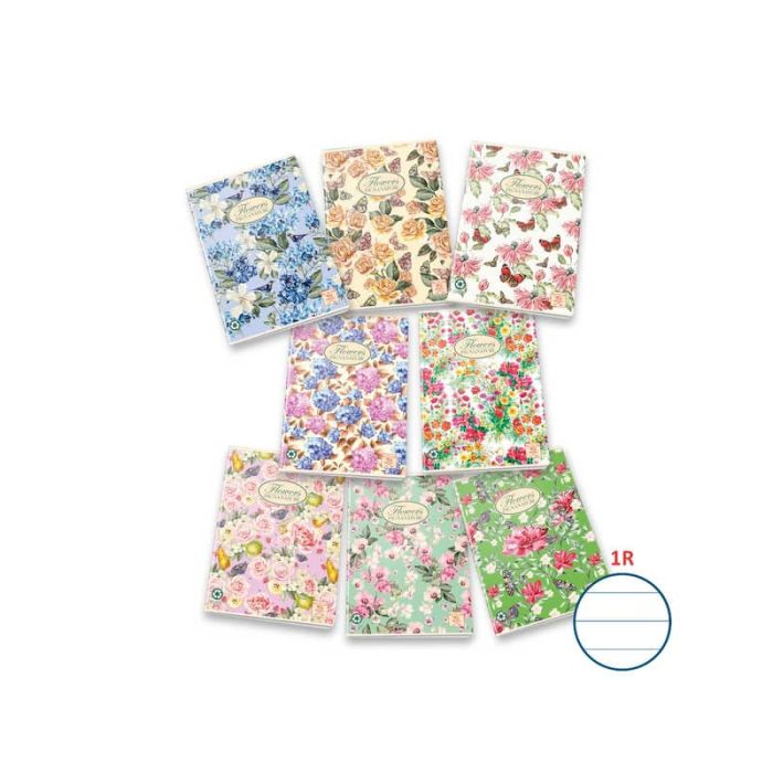 Quaderno a righe 42 fogli PIGNA Maxi Nature Flowers A4 1R assortiti 02298851R main product photo