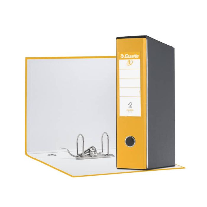 Registratore con custodia Esselte G55 Eurofile protocollo 29,5x35 cm - dorso 8 cm giallo - 390755090 main product photo
