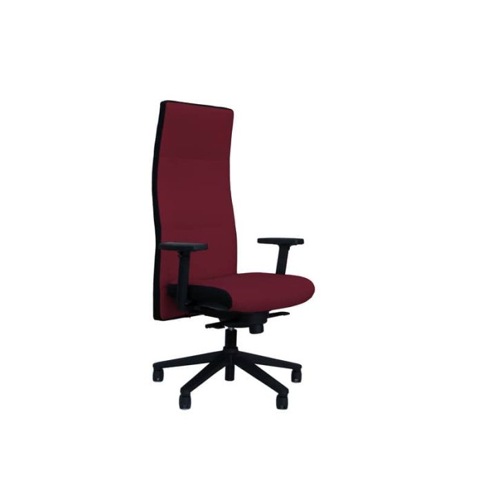 Poltrona direzionale girevole Unisit Next schienale alto regolabile - rivest. ignifugo bordeaux con braccioli NEXT/ID main product photo