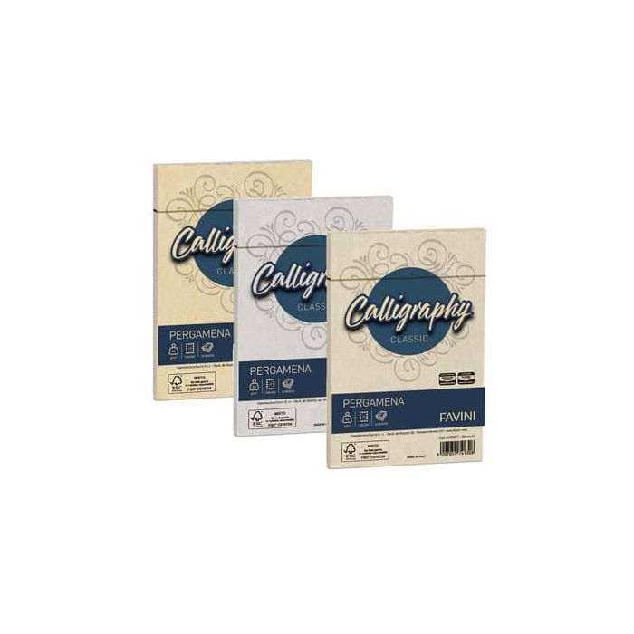 Buste per carta da lettere da stampare Favini Calligraphy Liscio 90 g/m² 12x18cm oro 03 25buste - A57W207 main product photo