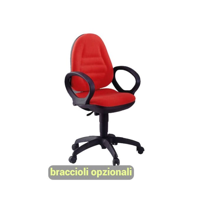 Sedia operativa girevole Unisit Metis MTA Eco Smart - rivestimento ignifugo rosso - MTAS/IR main product photo
