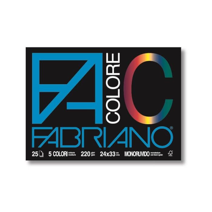 Album da disegno Fabriano FACOLORE 33x48 cm 220 g/m² 25 5 colori 65251533 main product photo