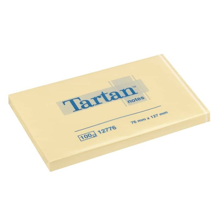 Foglietti riposizionabili Tartan™ Notes 100 ff 63 g/m² giallo 127x76mm conf. da 12 blocchetti - 655 Yellow main product photo