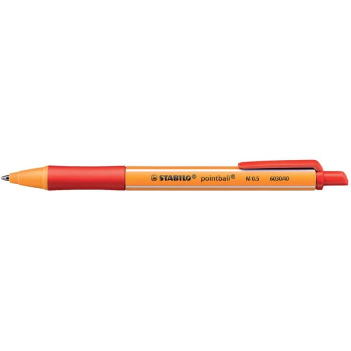 Penna a sfera a scatto Stabilo Pointball 0,5 mm rosso 6030/40 main product photo