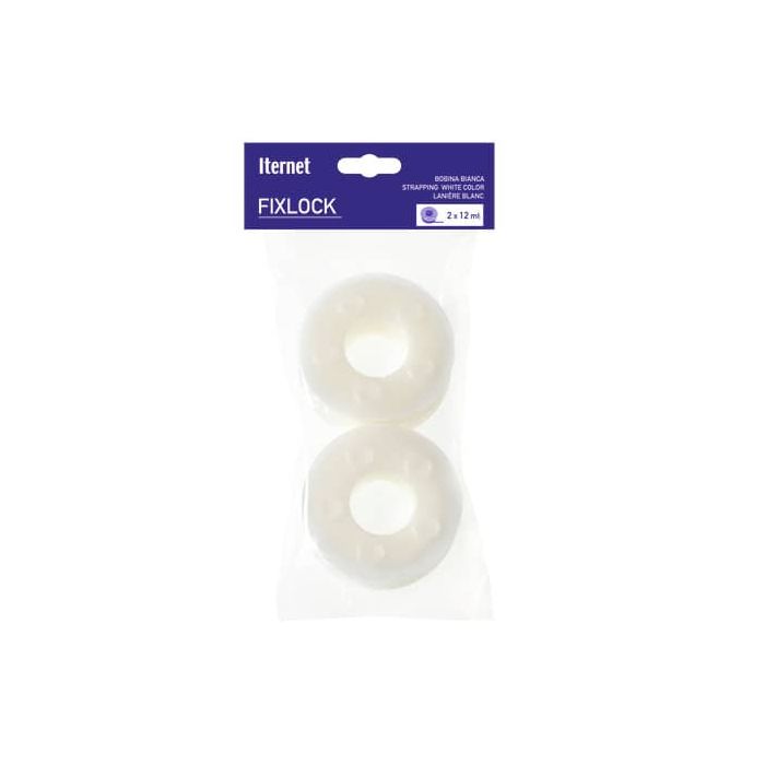 Bobina in nylon dentato ultra resistente per fascettatrice FIXLOCK - Conf. 2 bobine Iternet bianco - 0072 main product photo
