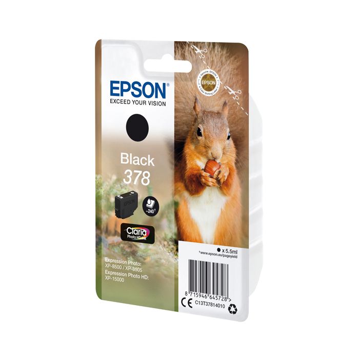 EPSON Cartucce di inchiostro NERO Inchiostri Claria Photo HD, 378 main product photo