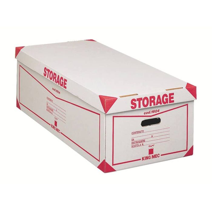Contenitore 8 scatole archivio King Mec Storage 41x27x78 cm bianco 160400 main product photo