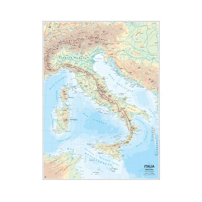 CARTA GEOGRAFICA SCOLASTICA MURALE ITALIA BELLETTI main product photo