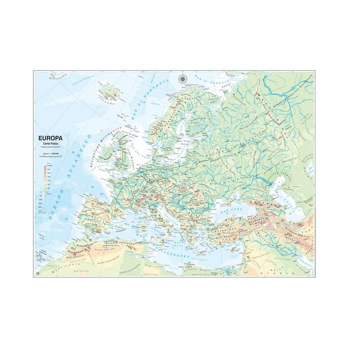 CARTA GEOGRAFICA SCOLASTICA MURALE EUROPA BELLETTI main product photo