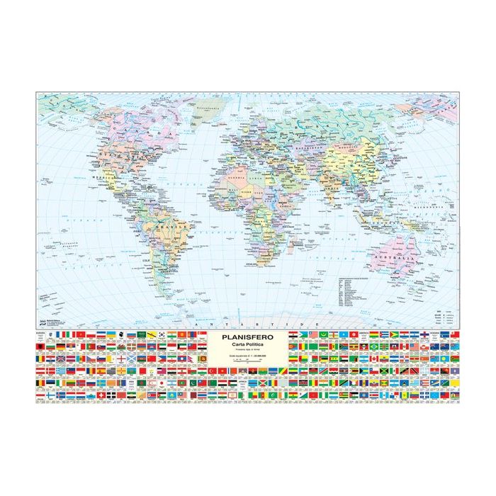 CARTA GEOGRAFICA SCOLASTICA MURALE MONDO BELLETTI main product photo