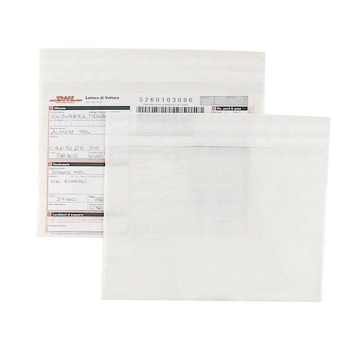 Buste adesive trasparenti per spedizioni Favorit Speedy Doc C4 in PE 34x24,8 cm - conf. da 50 pezzi - 100500103 main product photo