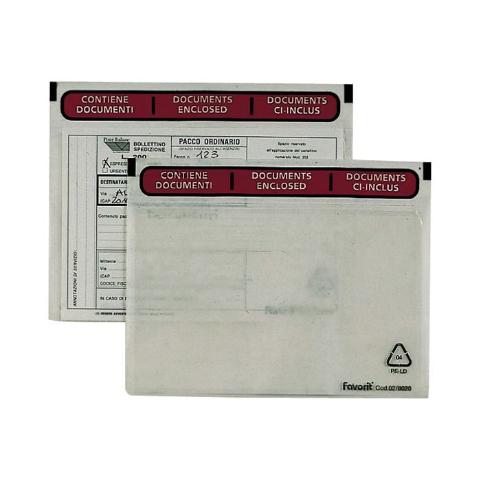 100 BUSTE ADESIVE SPEEDY DOC C6 165X111MM FAVORIT main product photo