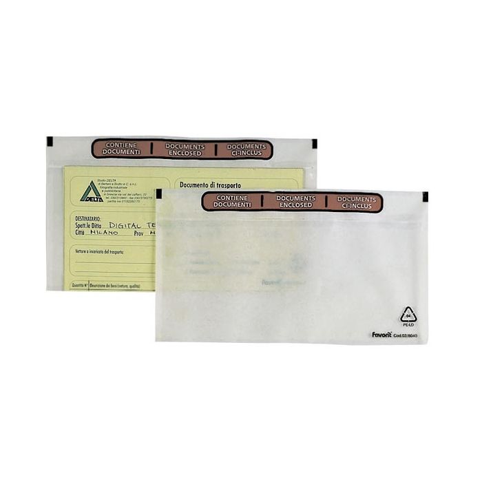 100 BUSTE ADESIVE SPEEDY DOC LD 230X110MM FAVORIT main product photo