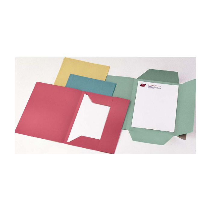Cartelline 3 lembi - senza stampa - cartoncino Manilla 200 gr - 25x33 cm - rosa - Cartotecnica del Garda - conf. 50 pezzi main product photo