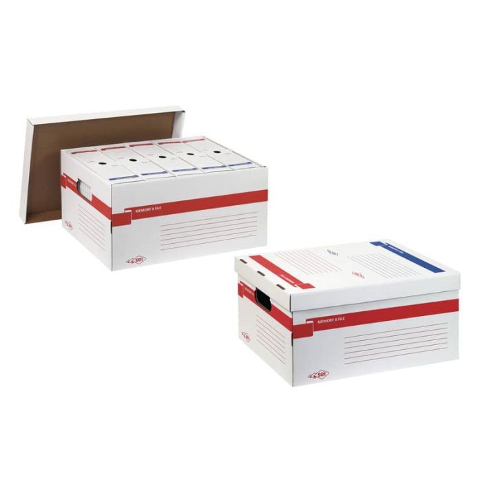 Scatola archivio Sei Rota Memory X file 56x37 cm dorso 27,5 cm bianco 673200 main product photo