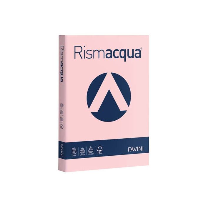 Carta colorata Favini Rismacqua colori tenui 200 g/m² A4 rosa 10 - Risma da 125 fogli - A67S104 main product photo