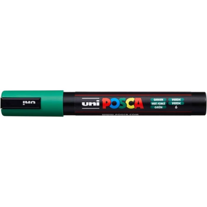 Marcatore a tempera POSCA Uni-Ball punta tonda 1,8-2,5 mm verde M PC5M V main product photo