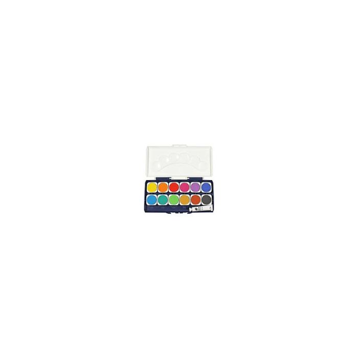 Acquerelli con tempera bianca Donau 7,5 ml in conf. 12 godet + 1 tubetto colori assortiti - 330204 main product photo