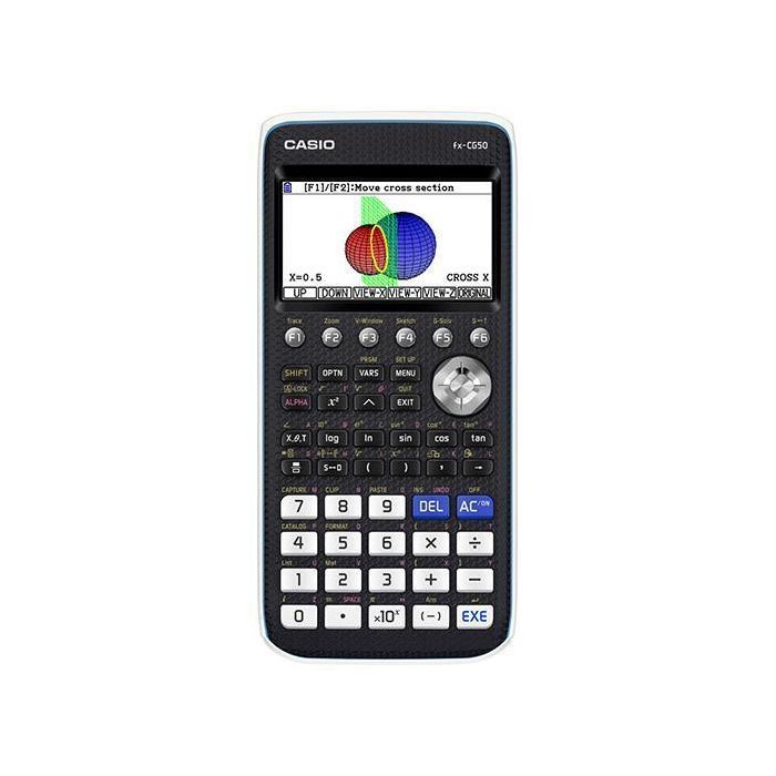 Calcolatrice grafica CASIO FX-CG50 senza CAS con oltre 65.000 colori. Ammessa alla Maturità. Nera - FX-CG50