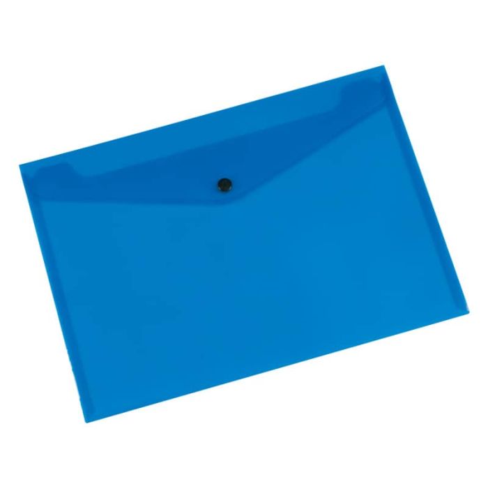 Portadocumenti con bottone Q-Connect A4+ ppl blu KF03596 main product photo