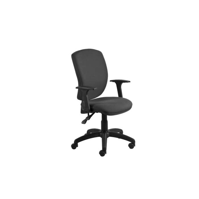 Seduta operativa Mirage Back-system in tessuto ignifugo Seditaly con braccioli fissi nero - MRG0C3Q0CB833 main product photo
