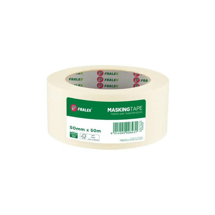 Nastro per mascheratura Fralex in carta colore avorio 50 mm x 50 m 60SF080050WP1594P main product photo