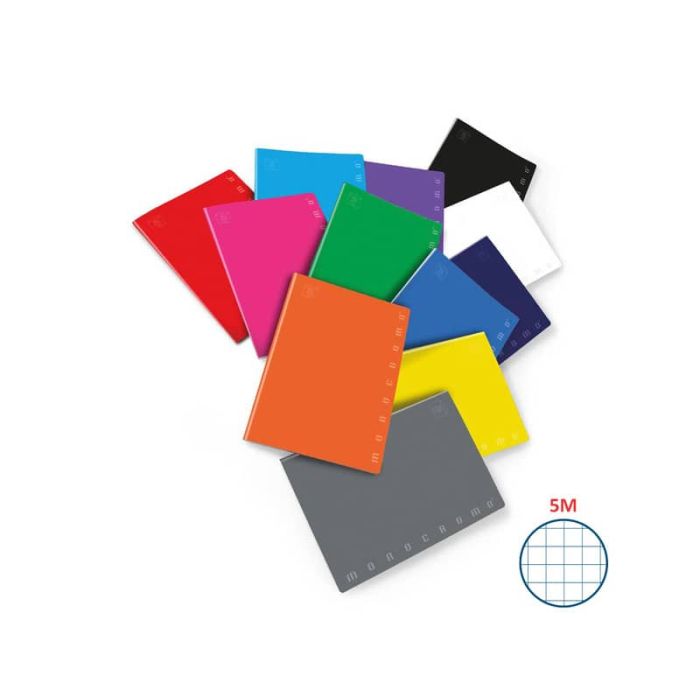 Quaderno 40 fogli Pigna Monocromo A5 5mm assortiti 02217785M main product photo