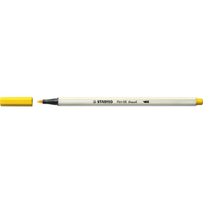 Pennarello Stabilo Pen 68 brush - punta a pennello - M 1 mm giallo 568/44 main product photo