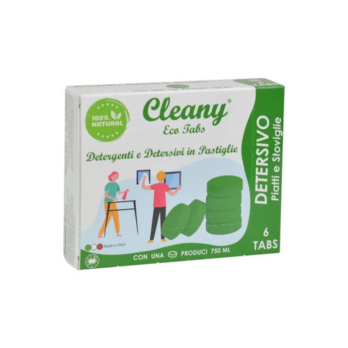 Detersivo igienizzante piatti in pastiglie CLEANY Eco tabs lime - conf. 6 pz - CLT500 main product photo