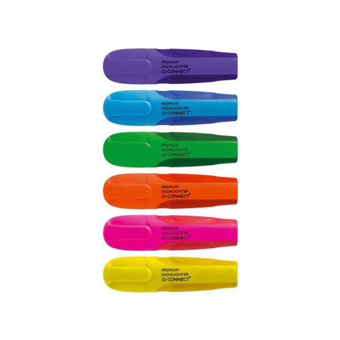 Evidenziatore Q-Connect 2-5 mm astuccio da 6 colori - KF16042 main product photo