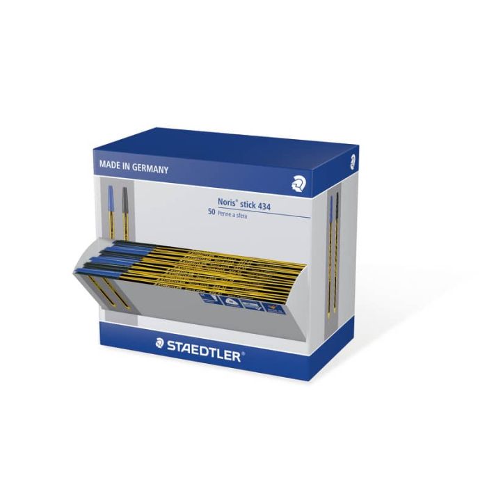 Penne a sfera Staedtler Noris Stick 1 mm assortiti Conf. 50 pezzi - 434SCAP LB main product photo