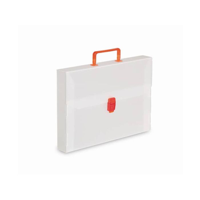 Valigetta portadocumenti DISPACO a una chiusura polionda cannettato bianco trasparente 27x38 cm dorso 5 cm - EURO5T main product photo