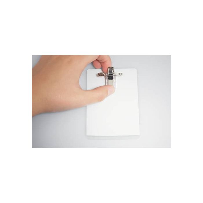 Portanomi DURABLE autolaminante con combi clip trasparente inserto fino a 54x90mm conf. 25 - 823019 main product photo