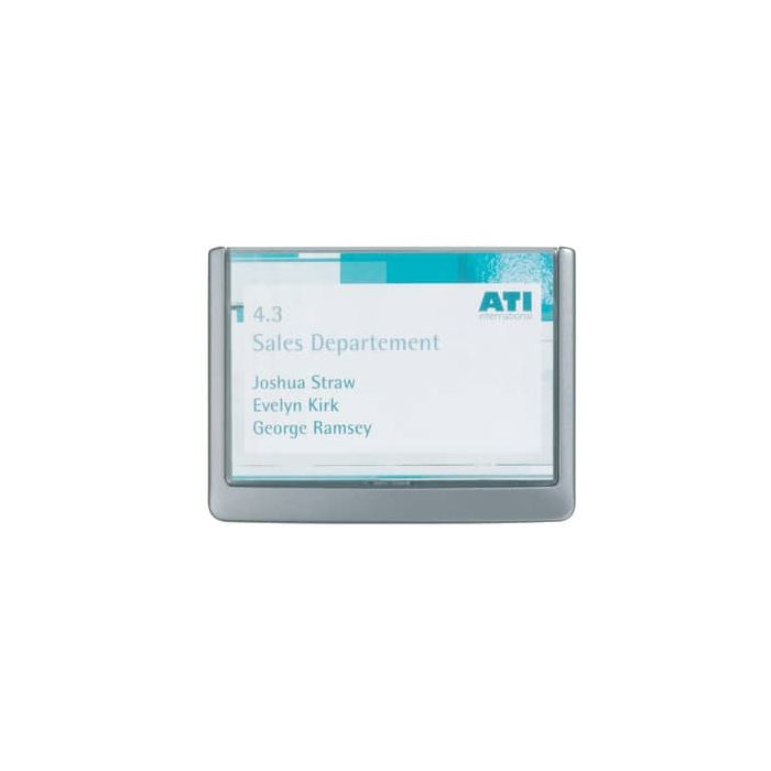 Targhe DURABLE CLICK SIGN ABS trasparente/grafite 149x105,5 mm 486137 main product photo