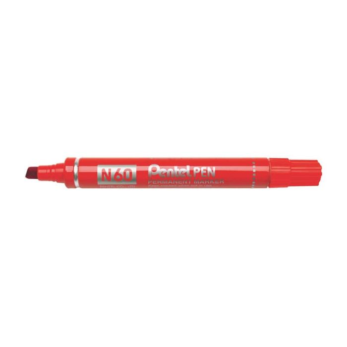 Marcatore permanente Pentel N60 punta a scalpello 3,9-5,7 mm rosso N60-B main product photo