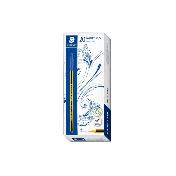 Penna a sfera Staedtler Noris Stick 434 in conf. 20 penne blu 434 03 F -15 main product photo